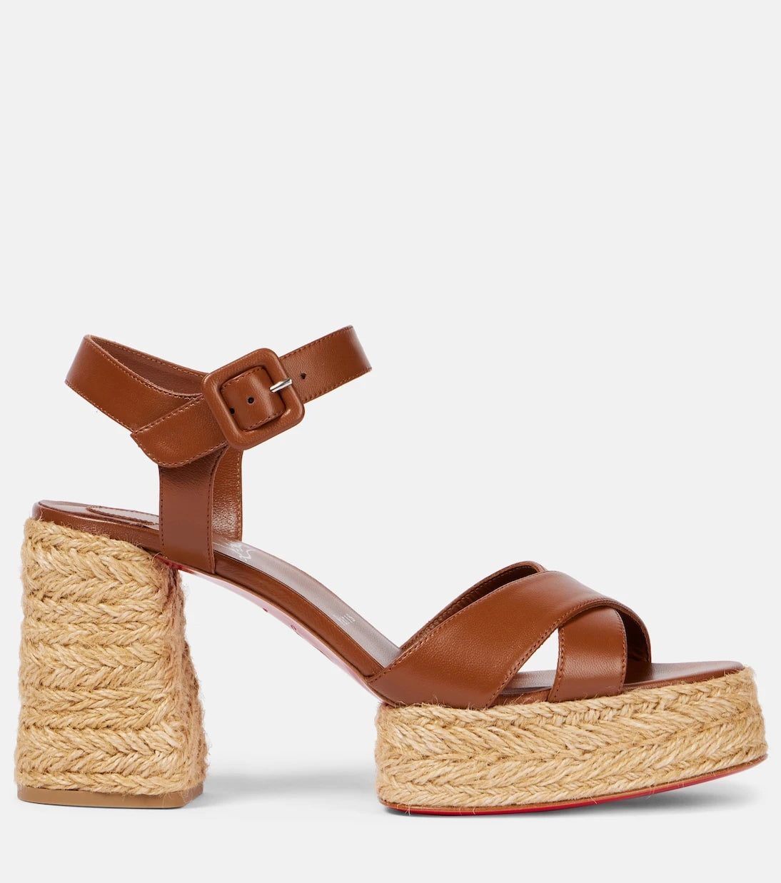 Christian Louboutin - Calakala 85 leather espadrille sandals