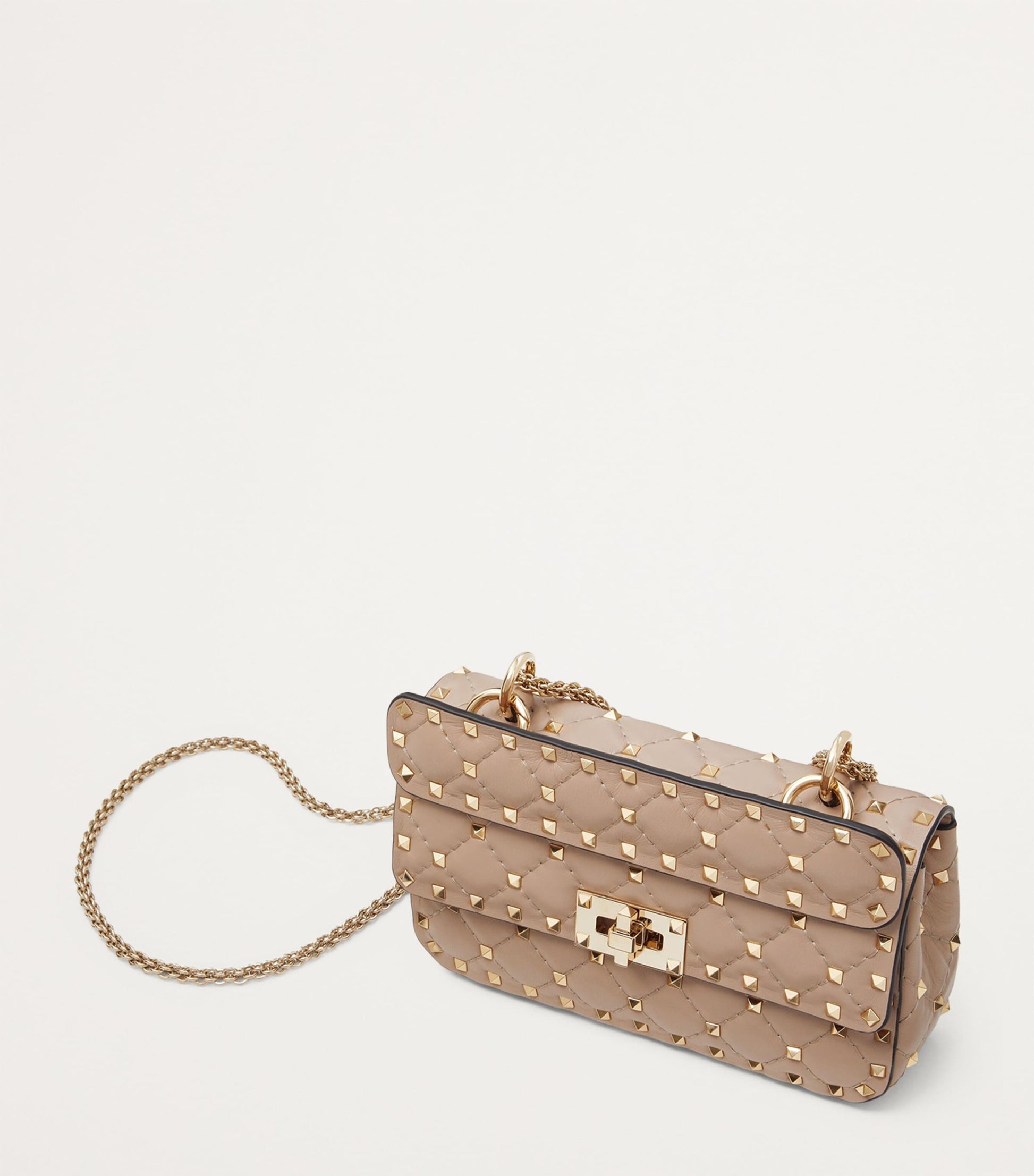 Nude Small Rockstud Spike Top-Handle Bag