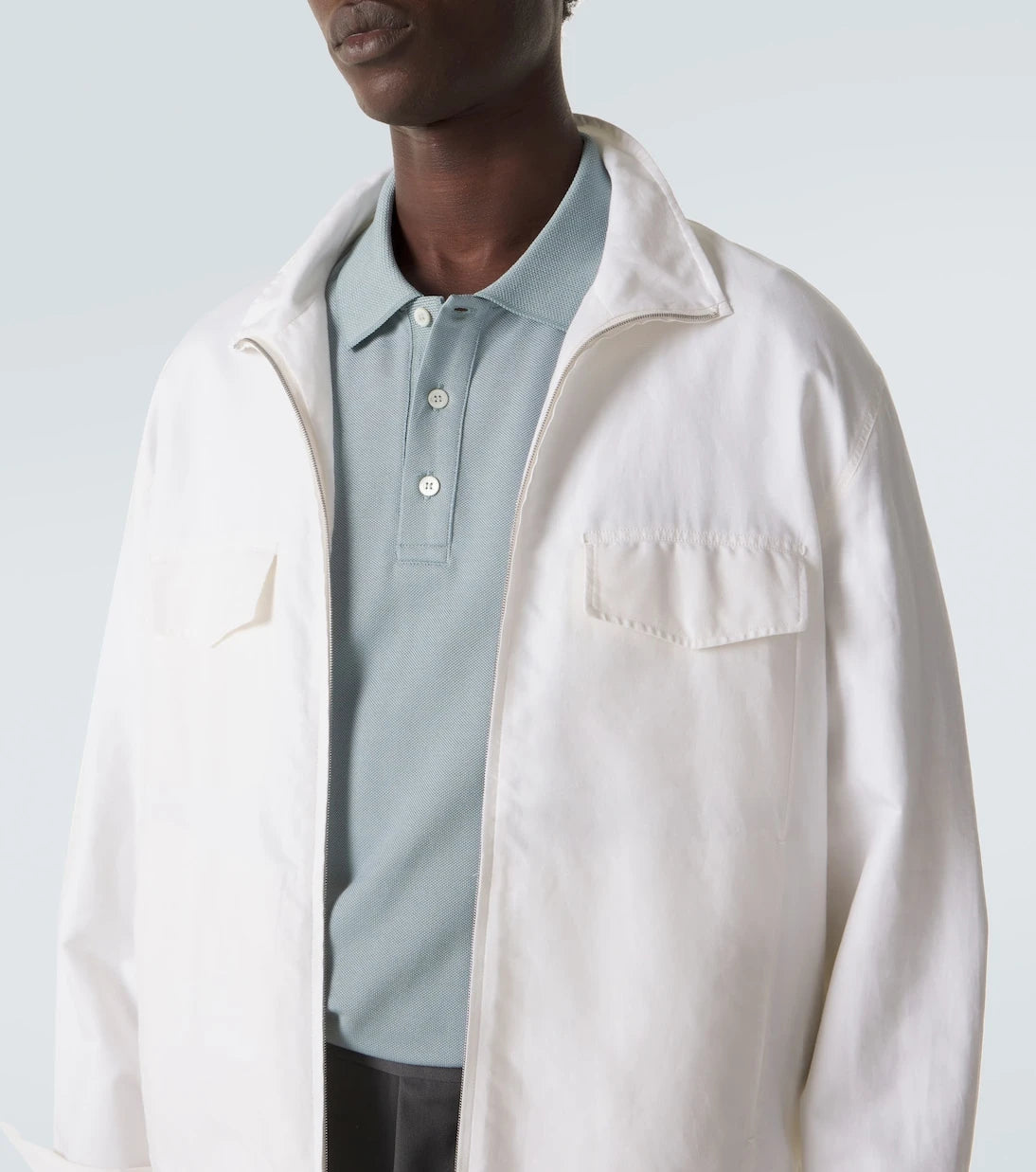 Canali - قميص بولو من القطن بنمط البيكيه
