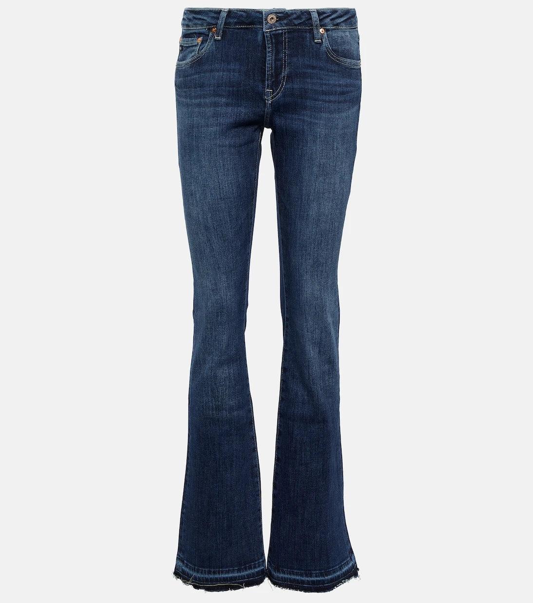 AG Jeans - بنطلون جينز بقصة ضيقة وخصر منخفض