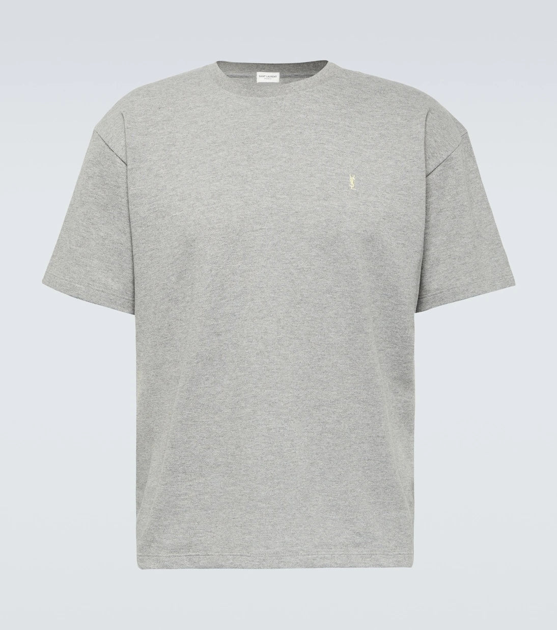 Saint Laurent - Cassandre cotton-blend piqué T-shirt