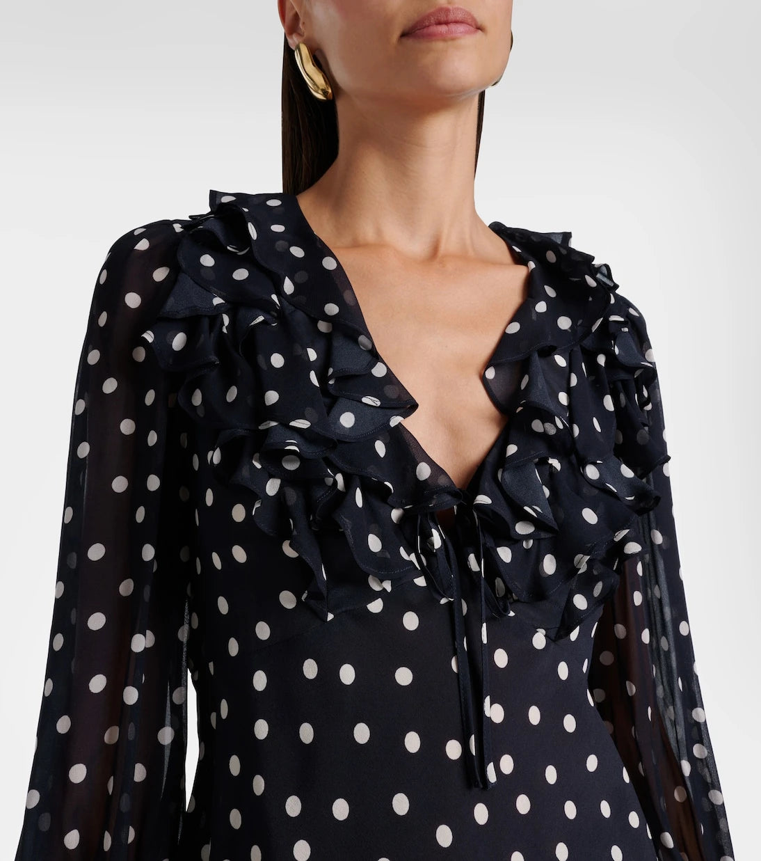 Rixo - Lasca polka-dot silk top