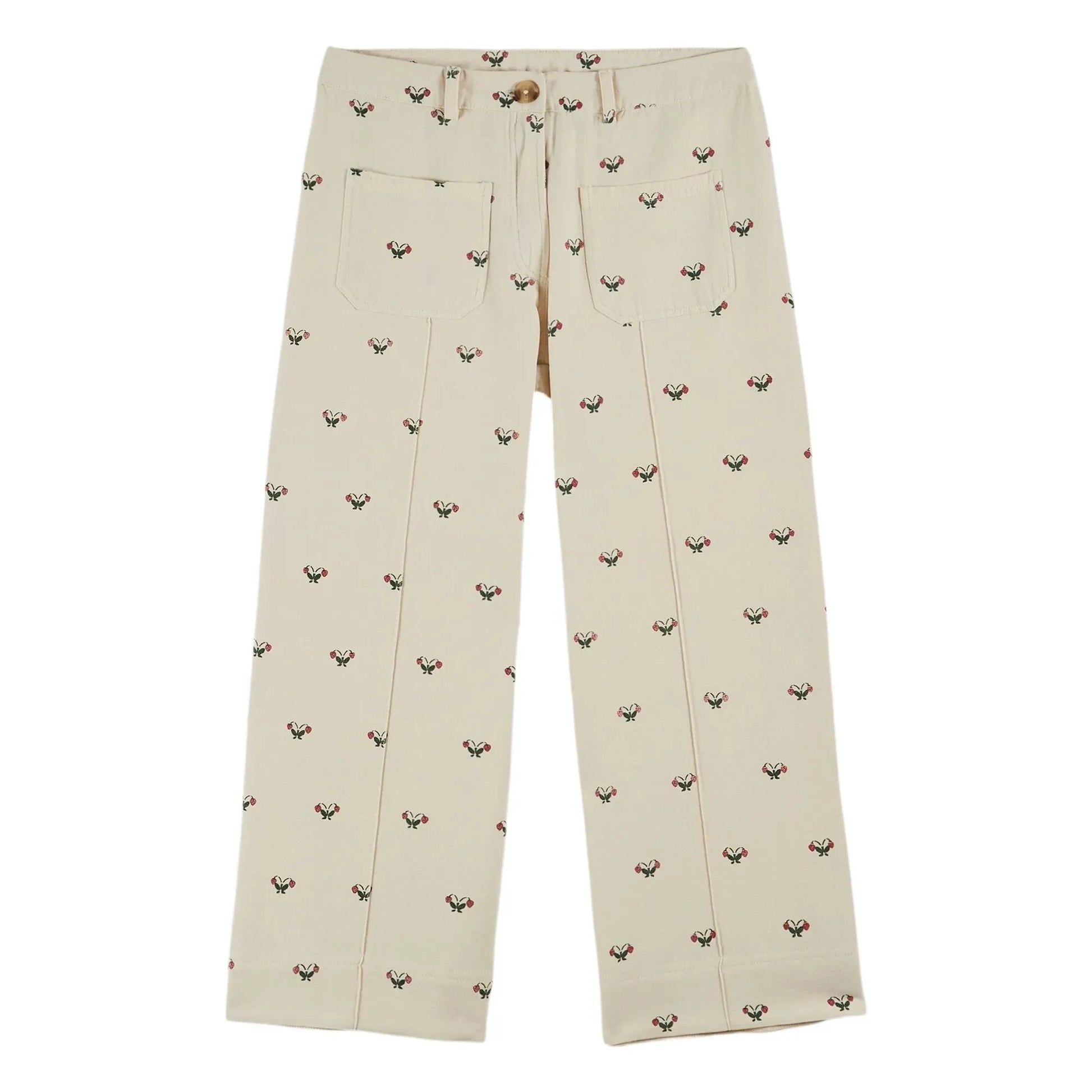 Emile et Ida - Strawberry Cotton Pants | Cream