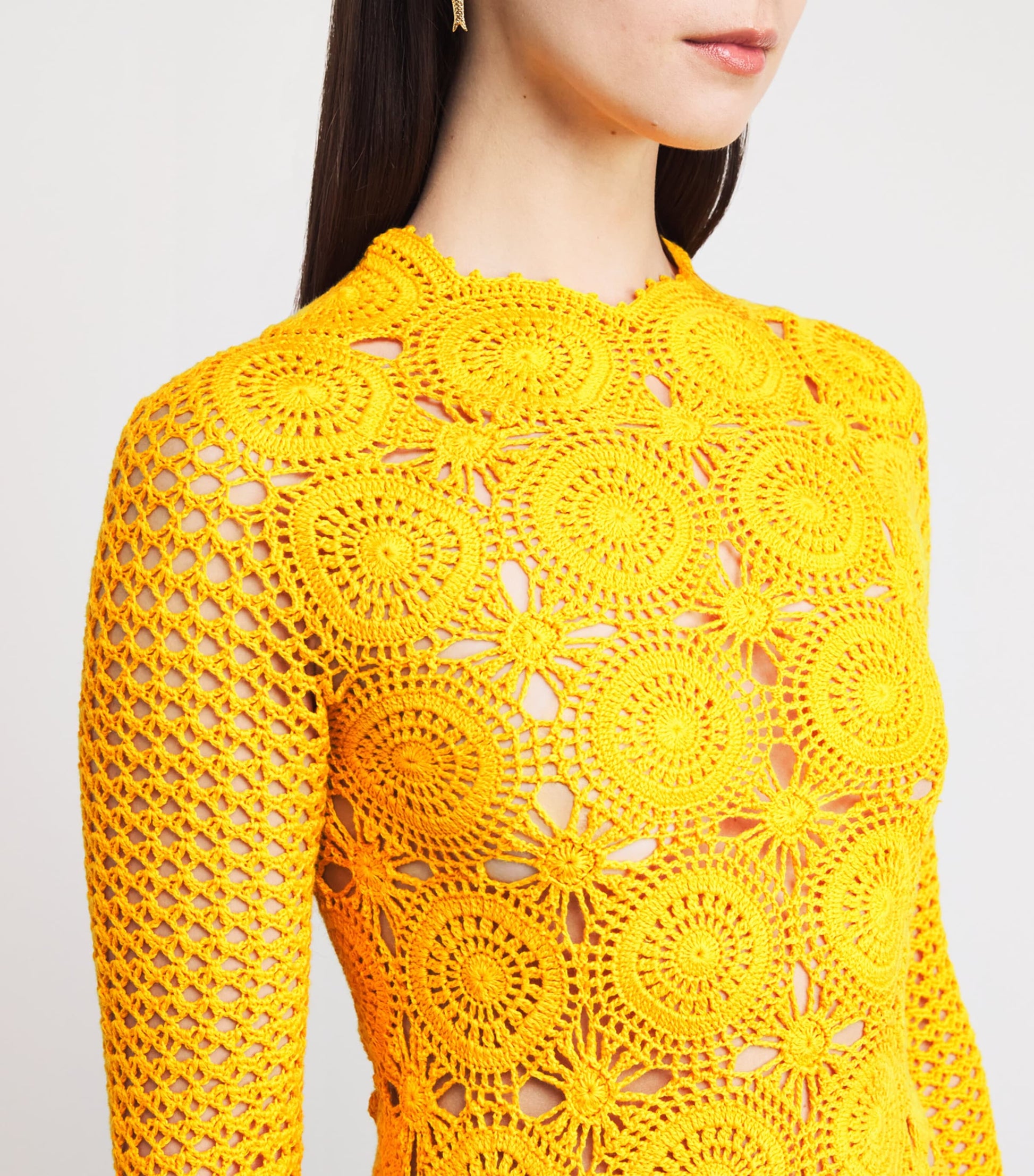 Yellow Knitted Alpamayo Maxi Dress