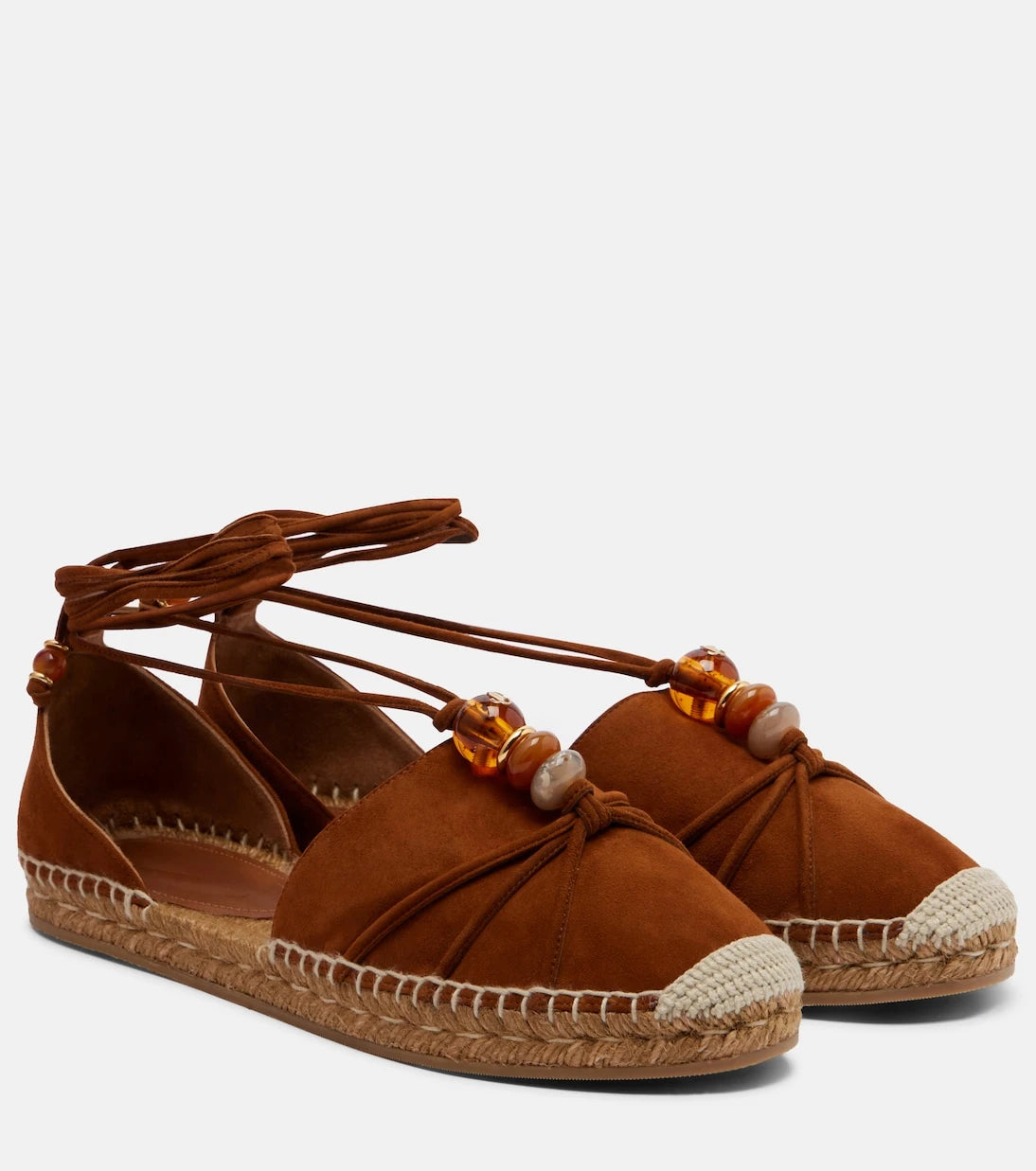 Jimmy Choo - Lemi embellished suede espadrilles