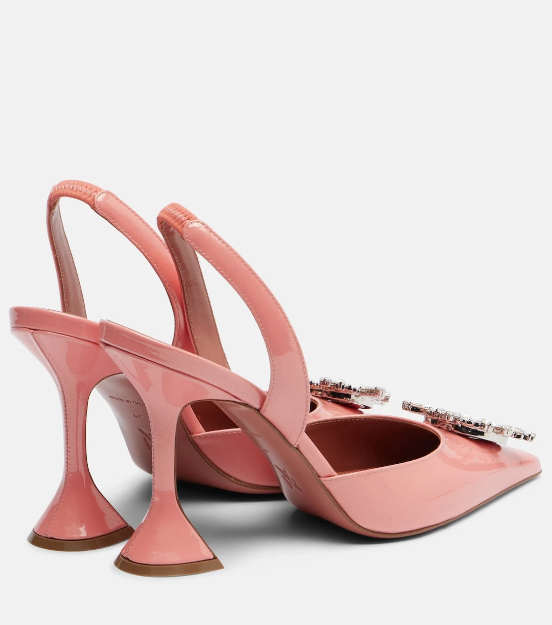 Amina Muaddi - Begum 95 patent leather slingback pumps