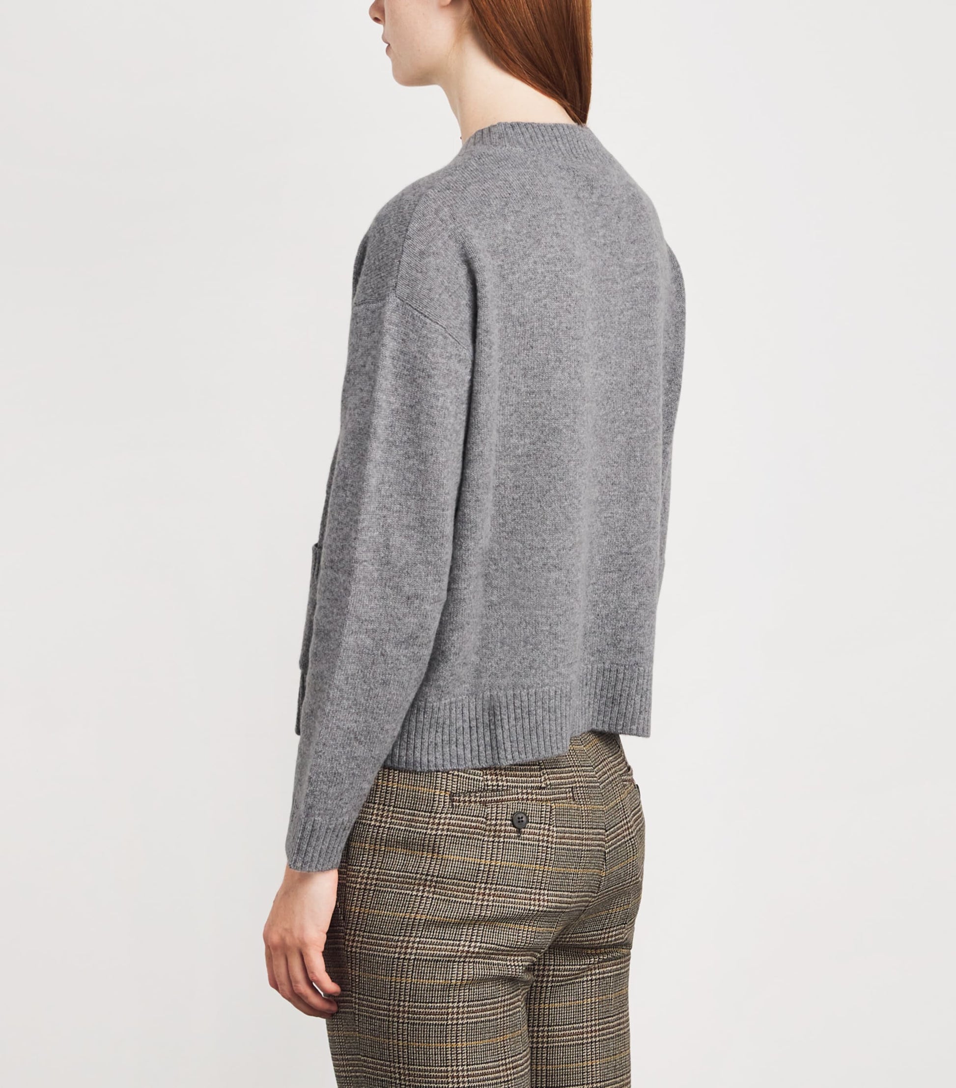 Grey Virgin Wool Cardigan