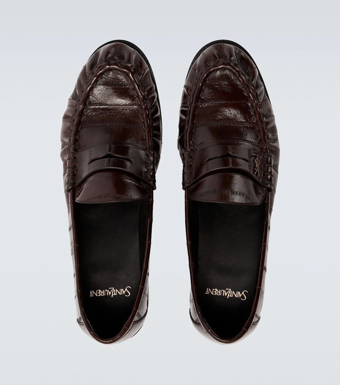 Saint Laurent - Le Loafer eel leather penny loafers