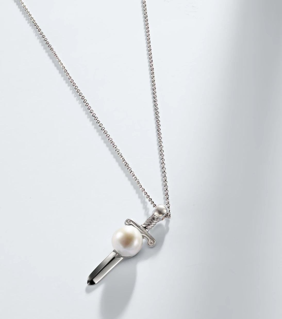 Mateo - Sterling silver pendant necklace with pearl
