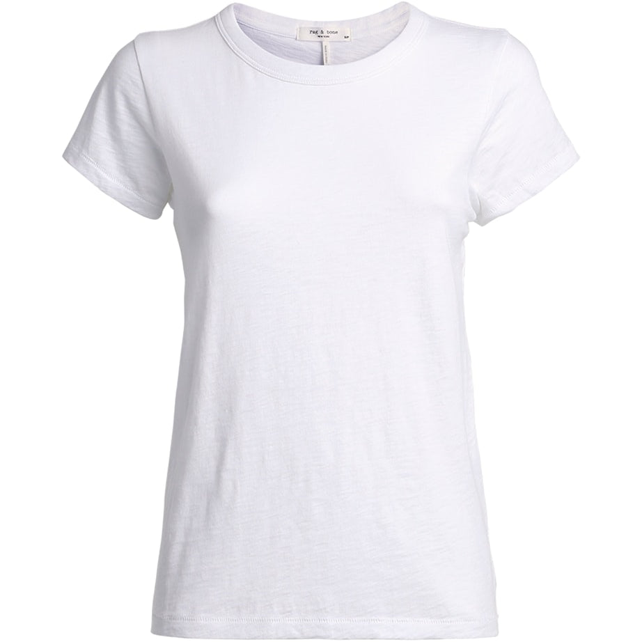 Rag & Bone Womens Bright White Round Neck Cotton-Jersey T-shirt