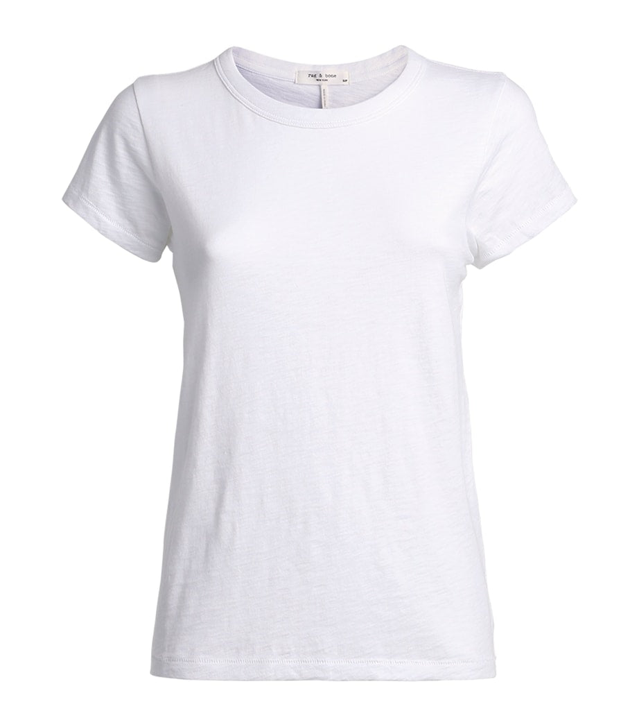 Rag & Bone Womens Bright White Round Neck Cotton-Jersey T-shirt