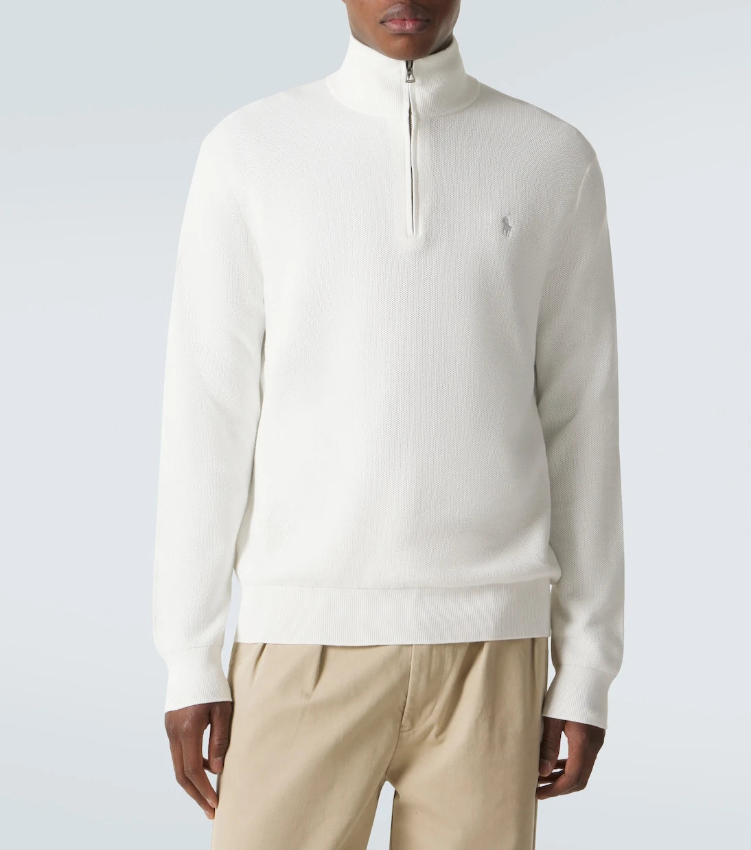 Polo Ralph Lauren - Logo cotton half-zip sweater