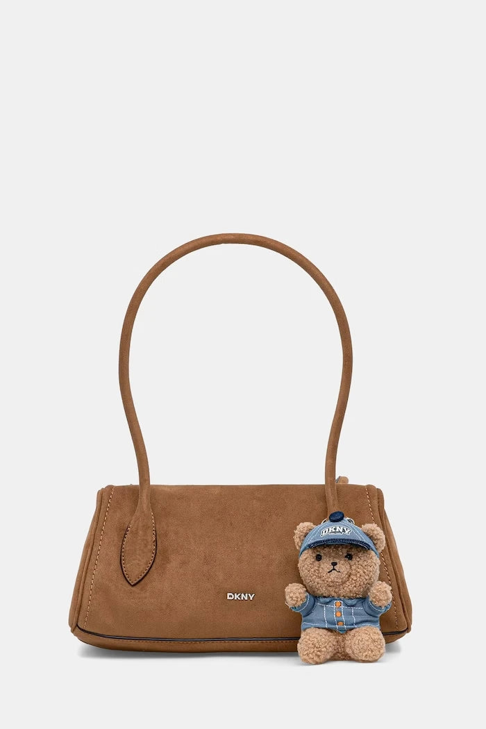 DKNY süet görünümlü kadın çantası