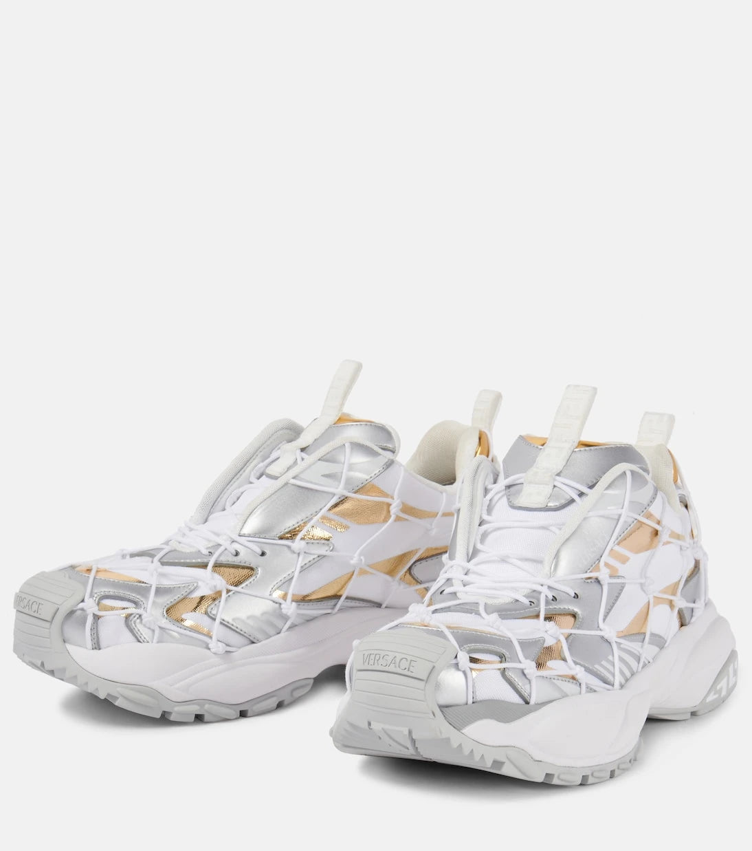 Versace - Mercury leather-trimmed sneakers