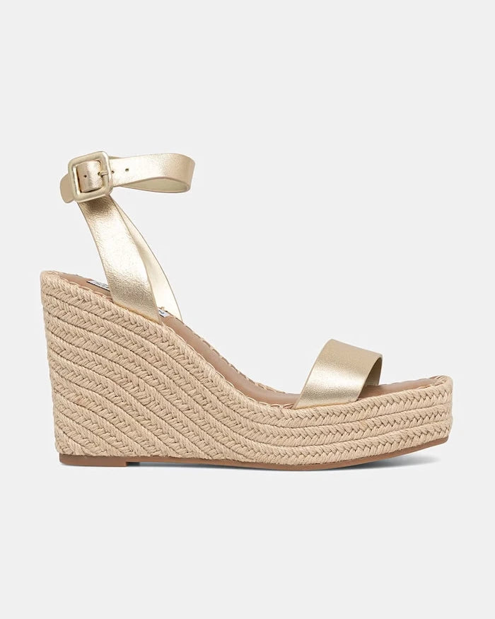 Steve Madden deri eğimli platform sandaletler Upstage