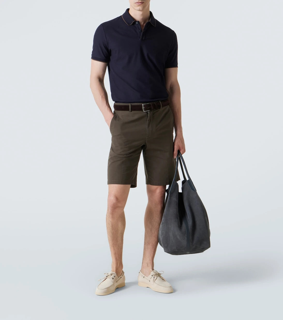 Loro Piana - شورت برمودا "جارنو" من مزيج القطن