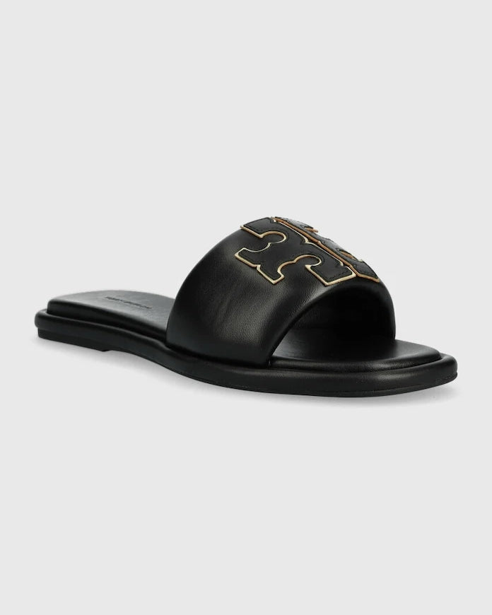 Tory Burch Double T Sport Slide Deri Terlik
