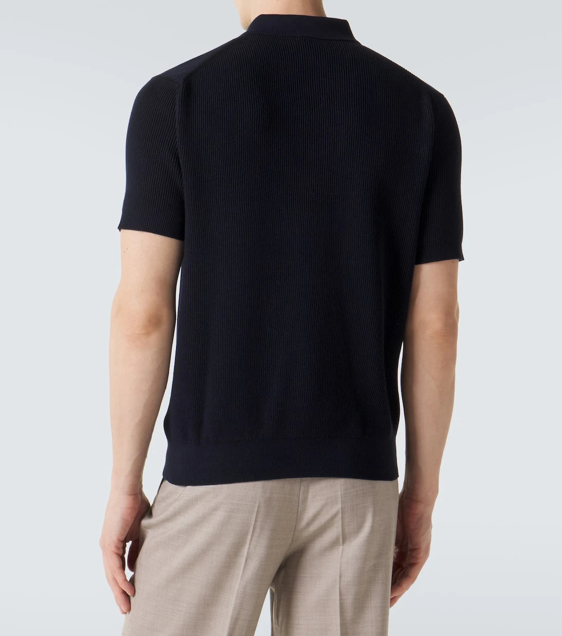 Sunspel - Ribbed-knit cotton polo shirt