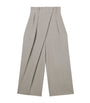 LOEWE Beige Wool Cropped Wrap Trousers
