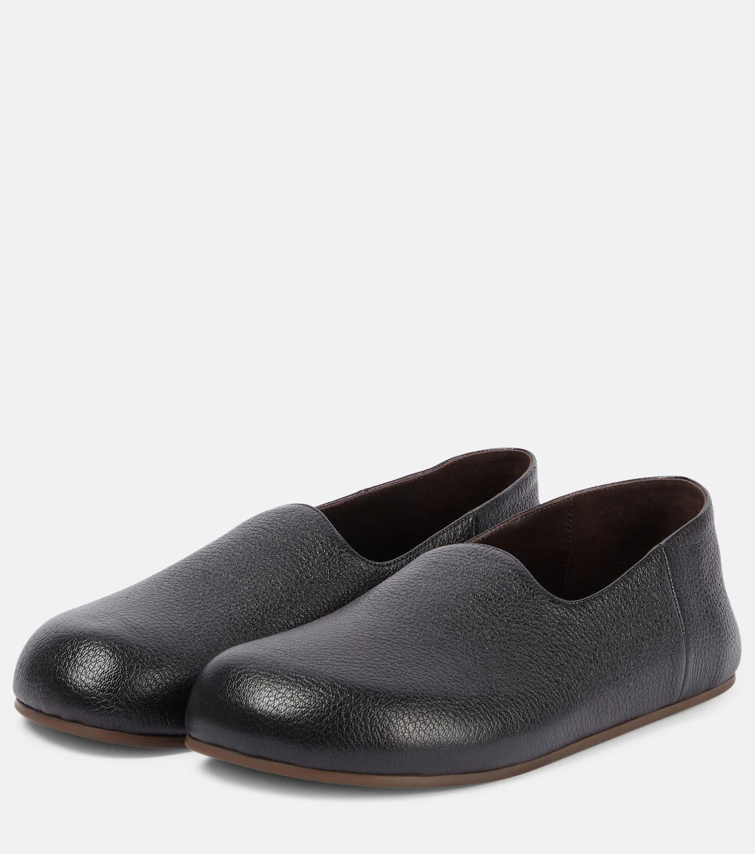The Row - Hugh leather slip-on shoes