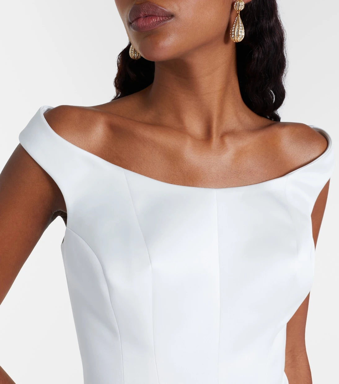 Safiyaa - Bridal Senka off-shoulder minidress