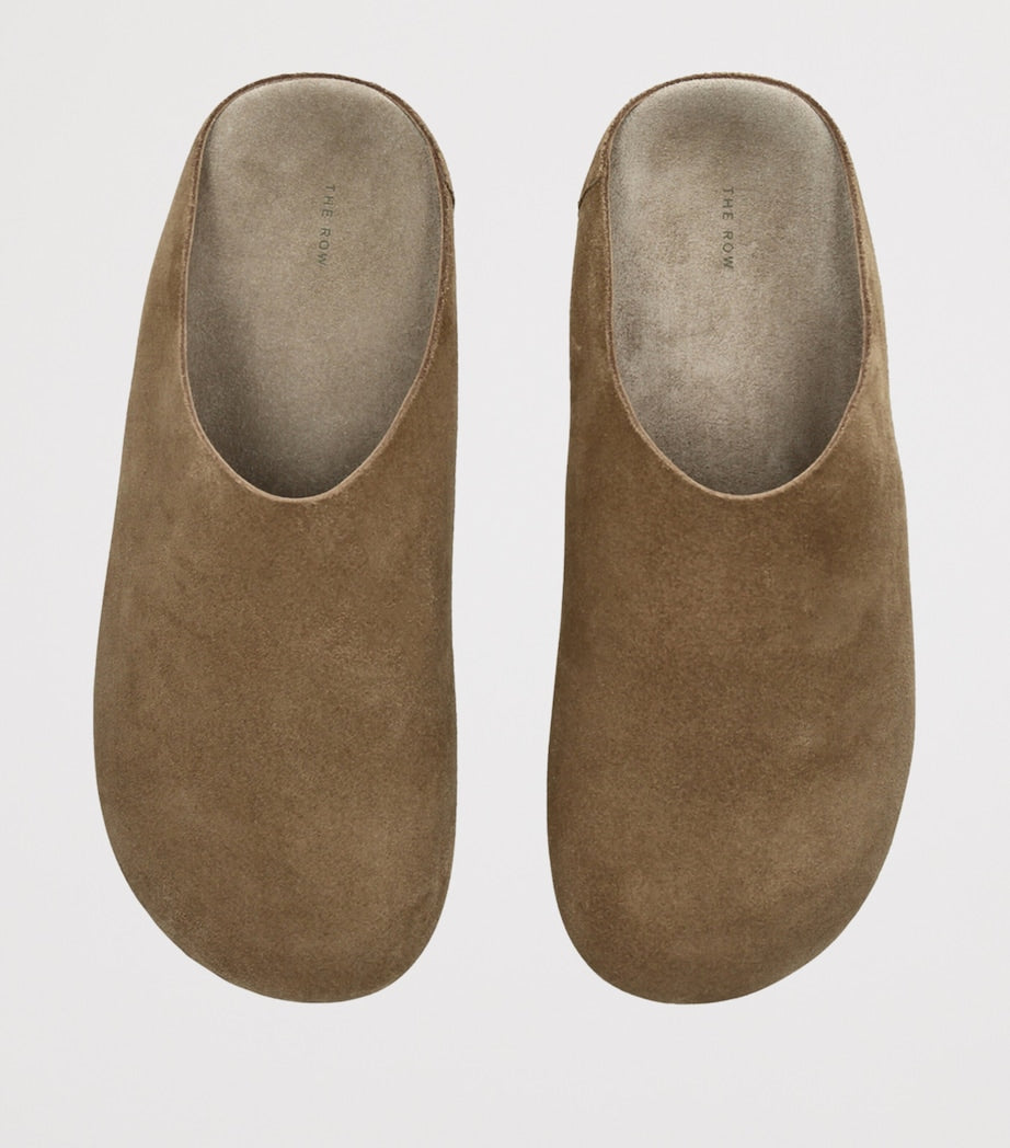 The Row Hudson Suede Slides