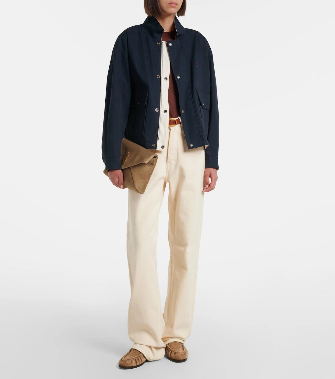 Saint Laurent - Cassandre suede pouch