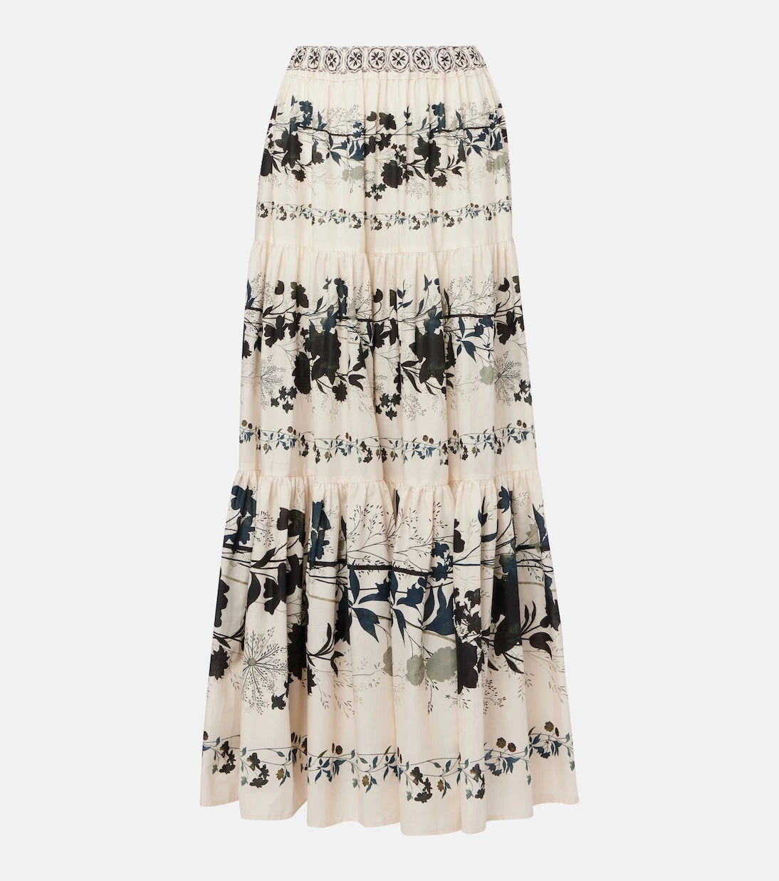 La DoubleJ - Big floral cotton maxi skirt