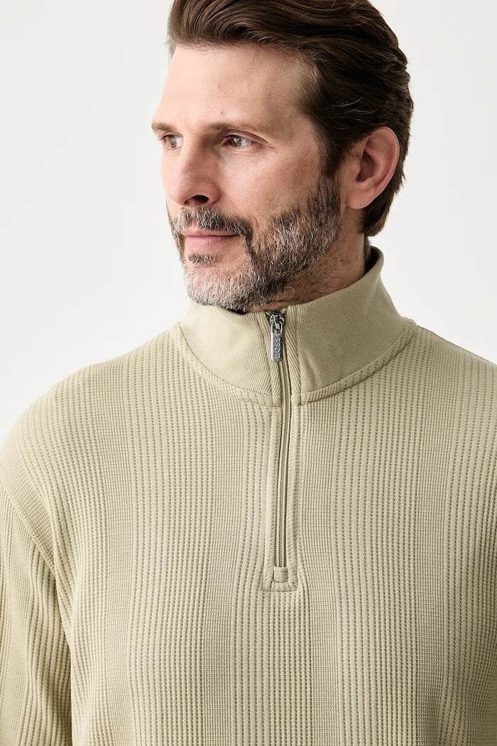 BOSS pamuklu erkek ev sweatshirtü Structure 1/4 Zip