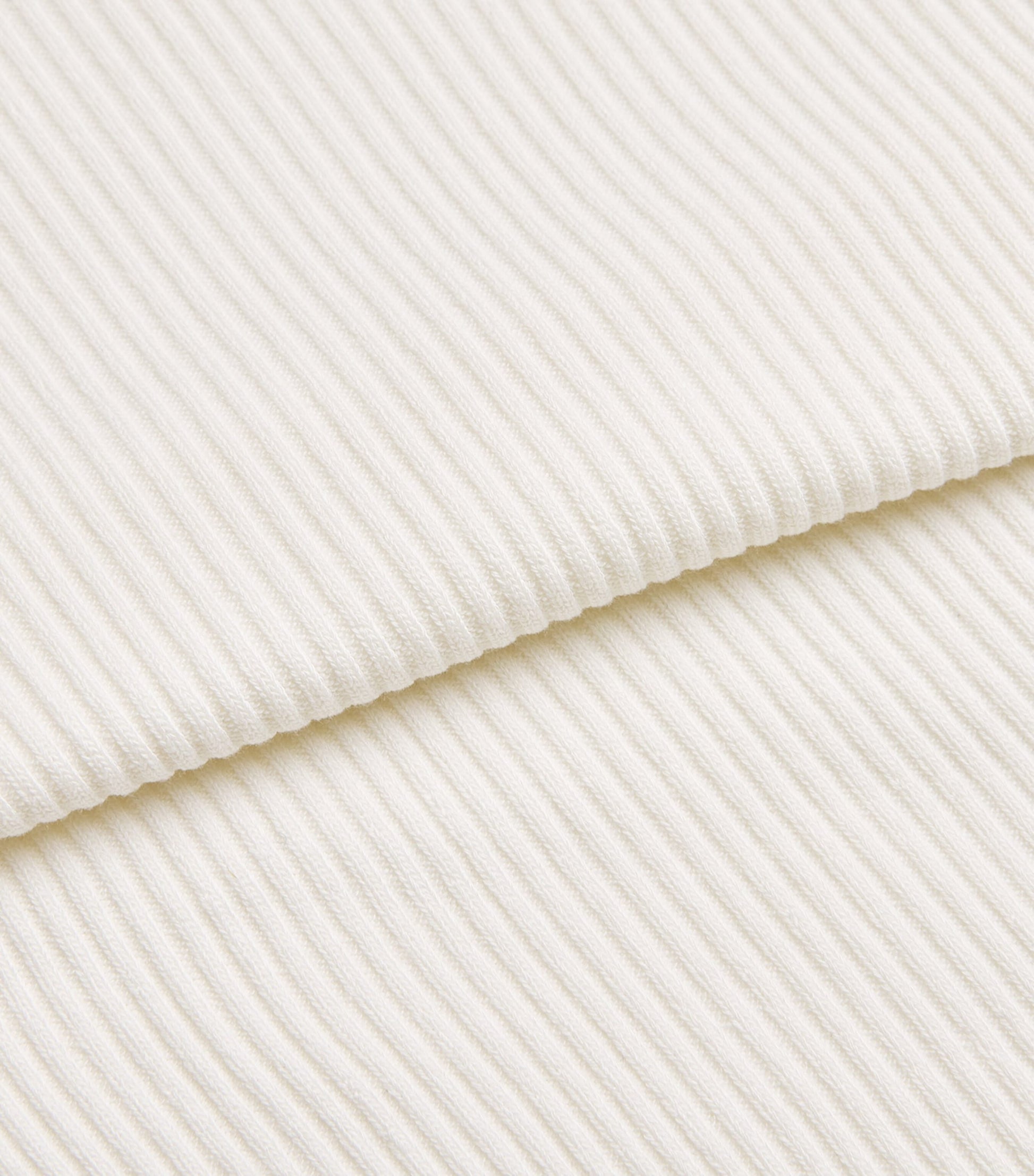 Ribbed Bina Crewneck Top PASHMINA (OFF WHITE)