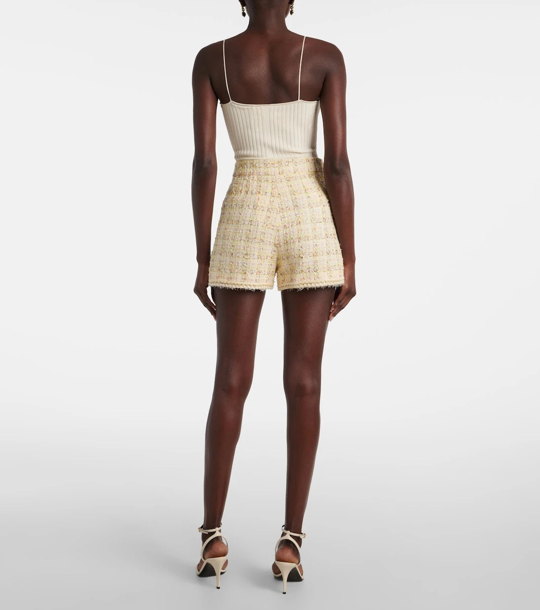 Giambattista Valli - Checked cotton-blend shorts