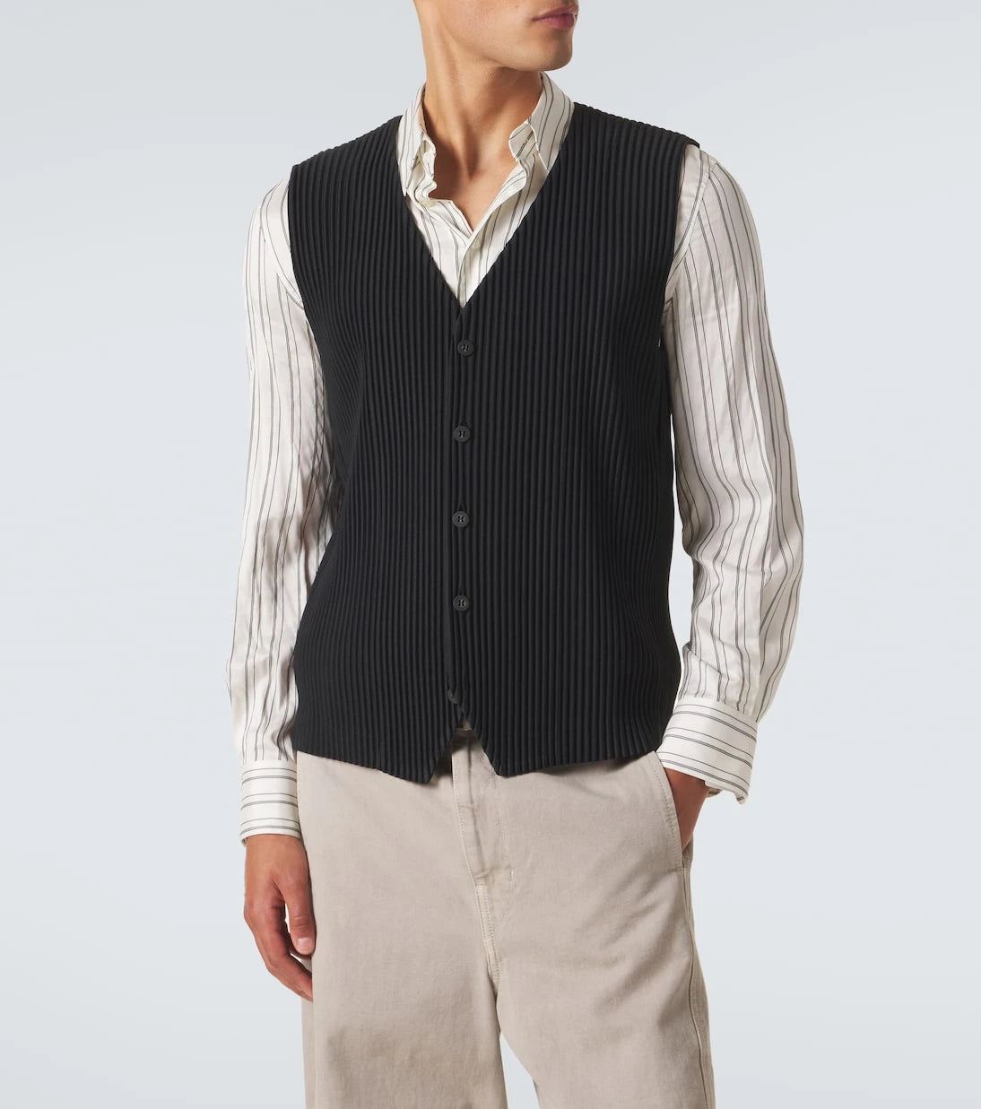 Homme Plissé Issey Miyake - سترة مكسّرة أساسية