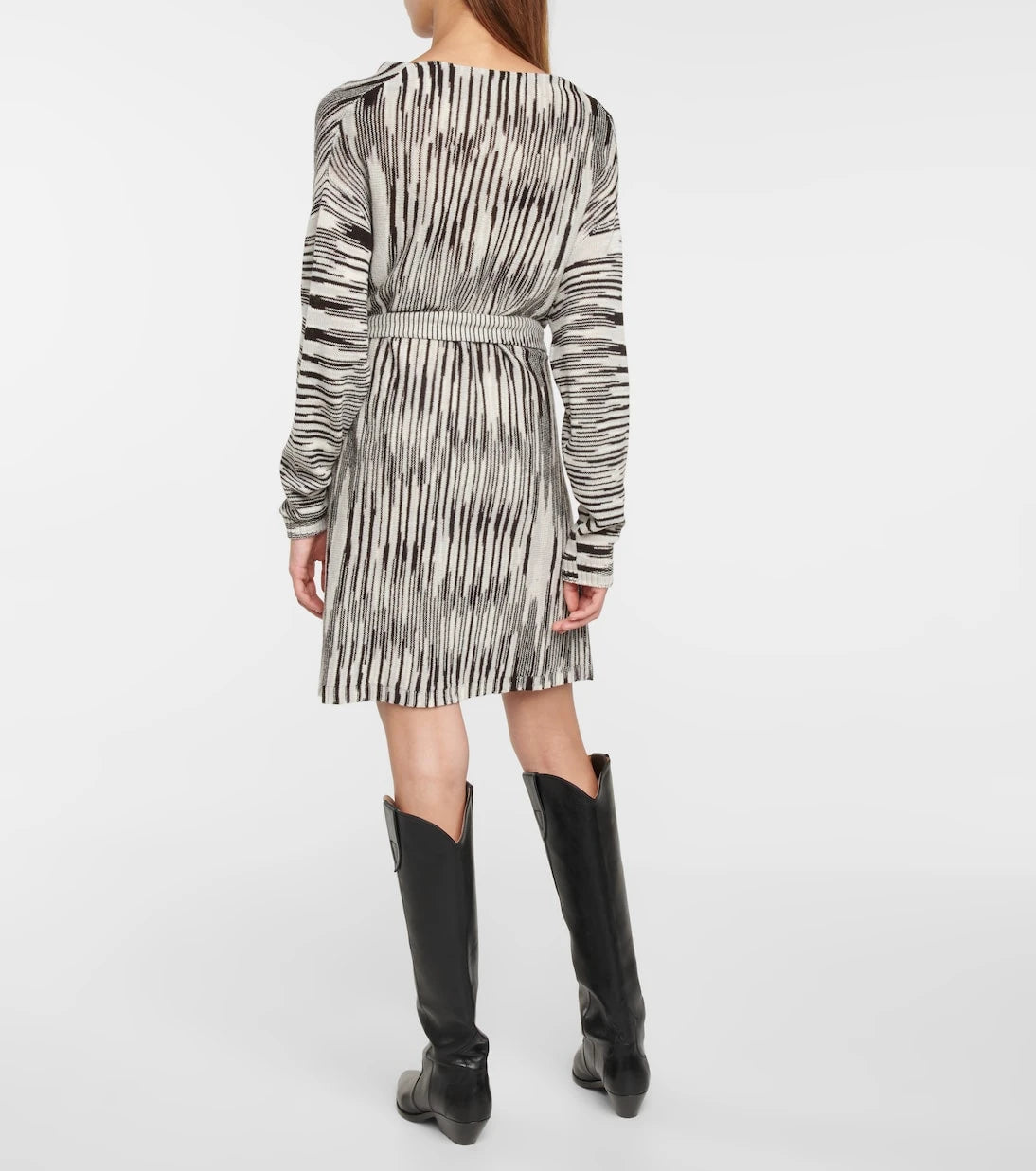 Missoni - فستان قصير من الكشمير بكتف واحد