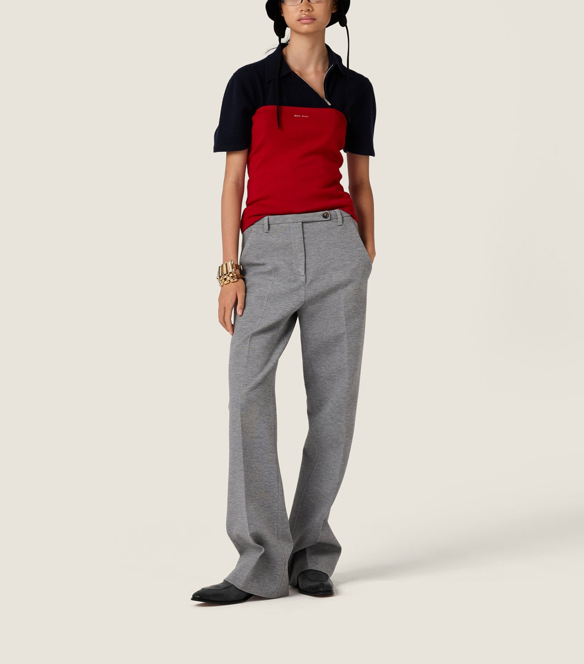 Miu Miu Red Cotton Logo Tube Top