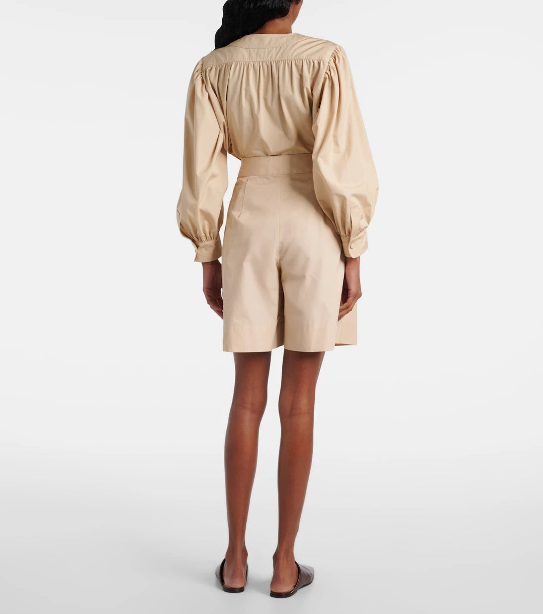 Loro Piana - Dorin cotton satin Bermuda shorts