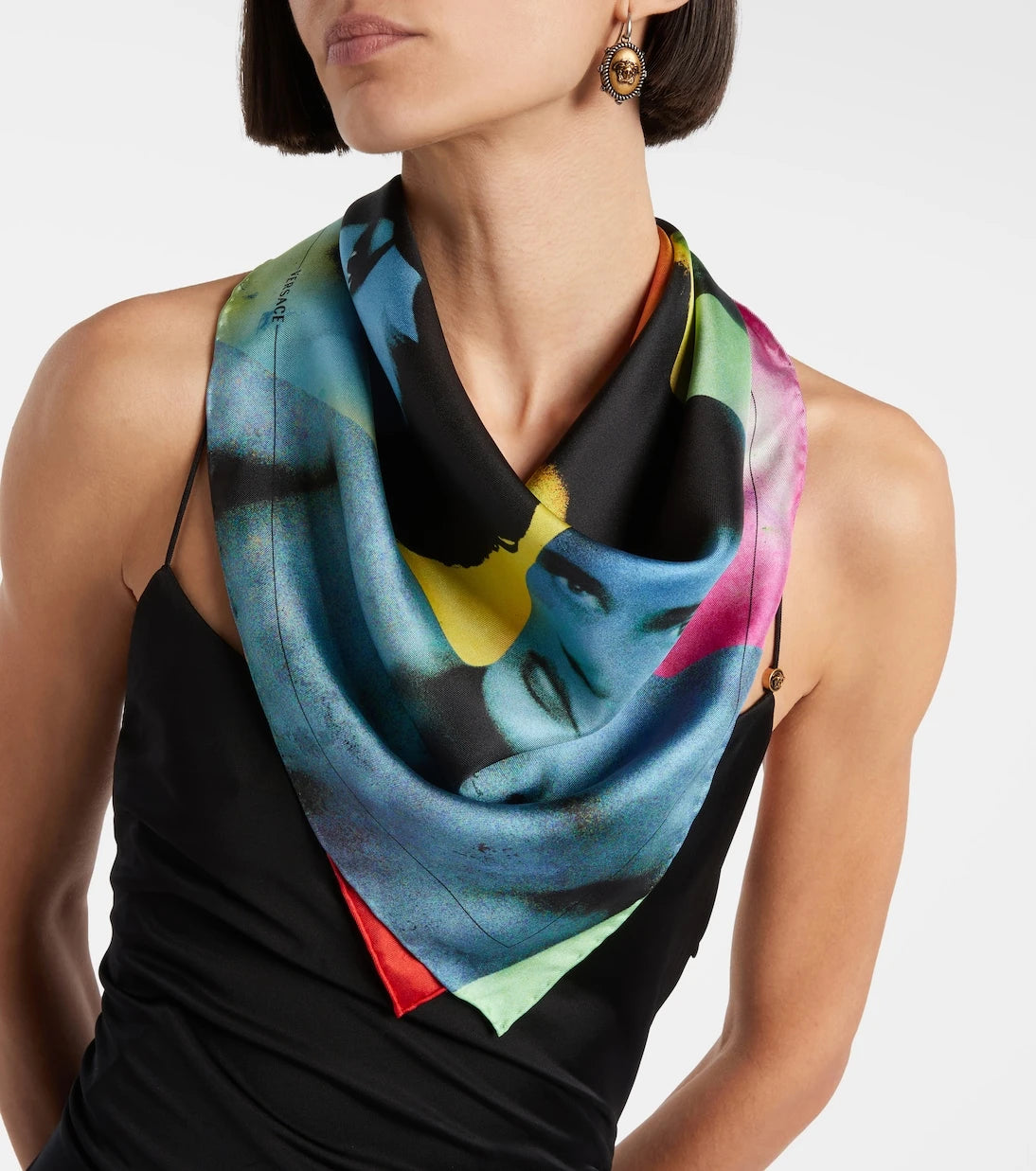 Versace - Printed silk twill scarf