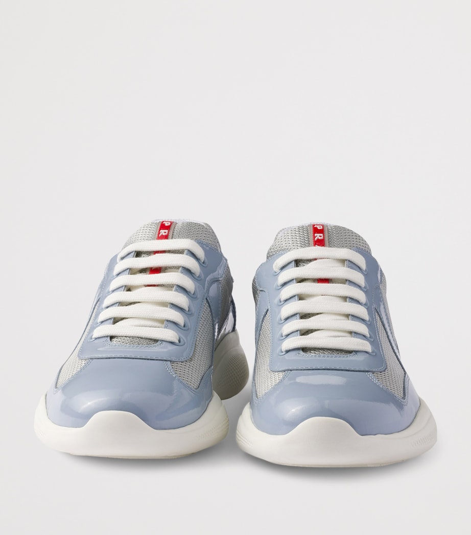 Prada Leather-Blend America's Cup Sneakers
