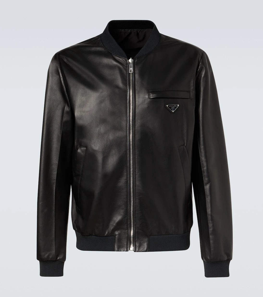 Prada - Leather bomber jacket