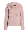 Weekend Max Mara Pink Wool-Blend Hooded Jacket