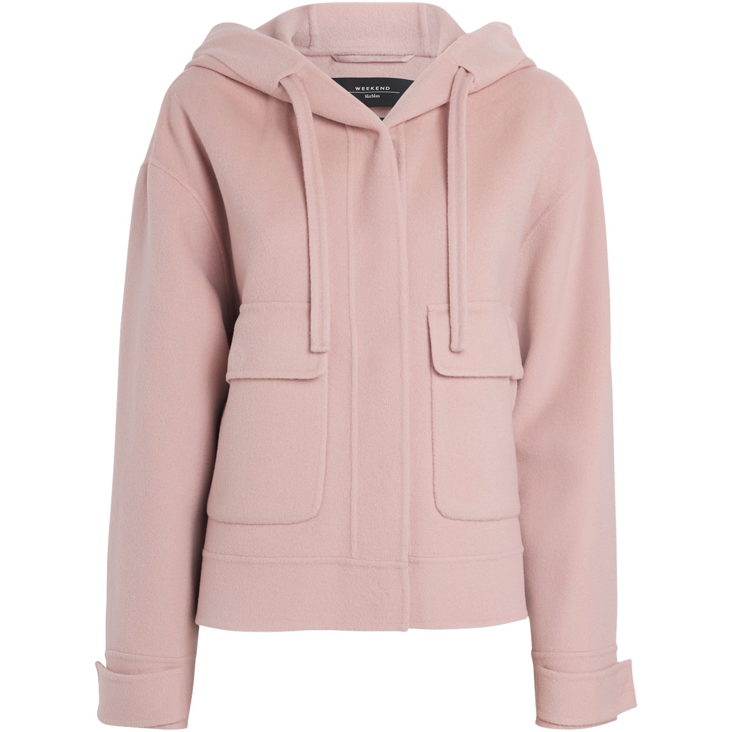 Weekend Max Mara Pink Wool-Blend Hooded Jacket