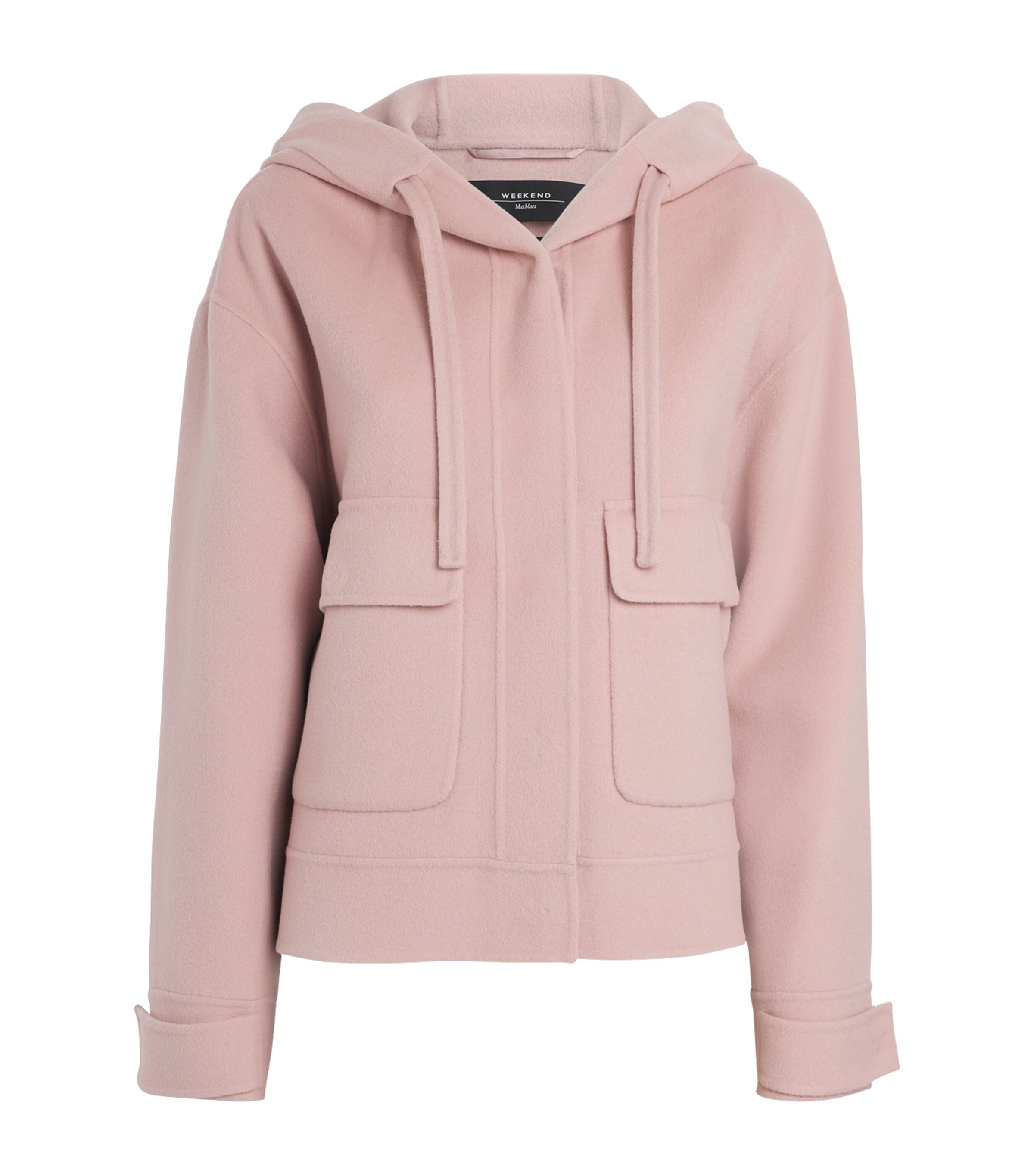 Weekend Max Mara Pink Wool-Blend Hooded Jacket