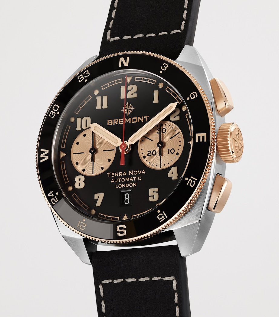 Bremont x Jimmy Chin Sterling Silver and Rose Gold Terra Nova Chronograph Watch 42.5mm