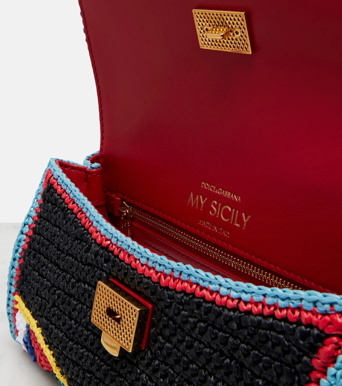 Dolce&Gabbana - My Sicily Mini crochet top-handle bag