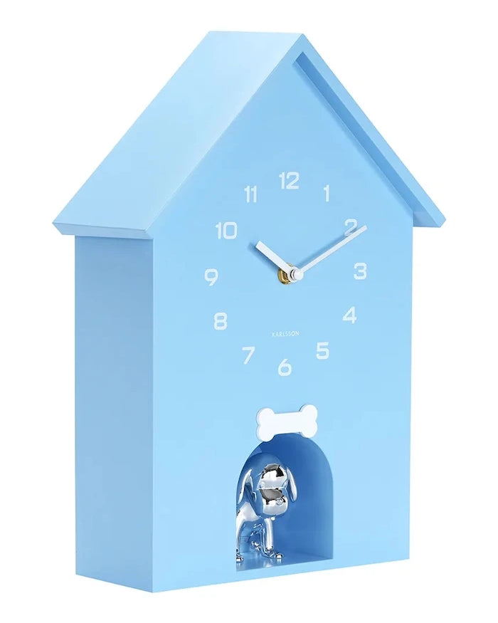Стенен часовник със звук Karlsson Dog House 36,5 x 26,5 cm
