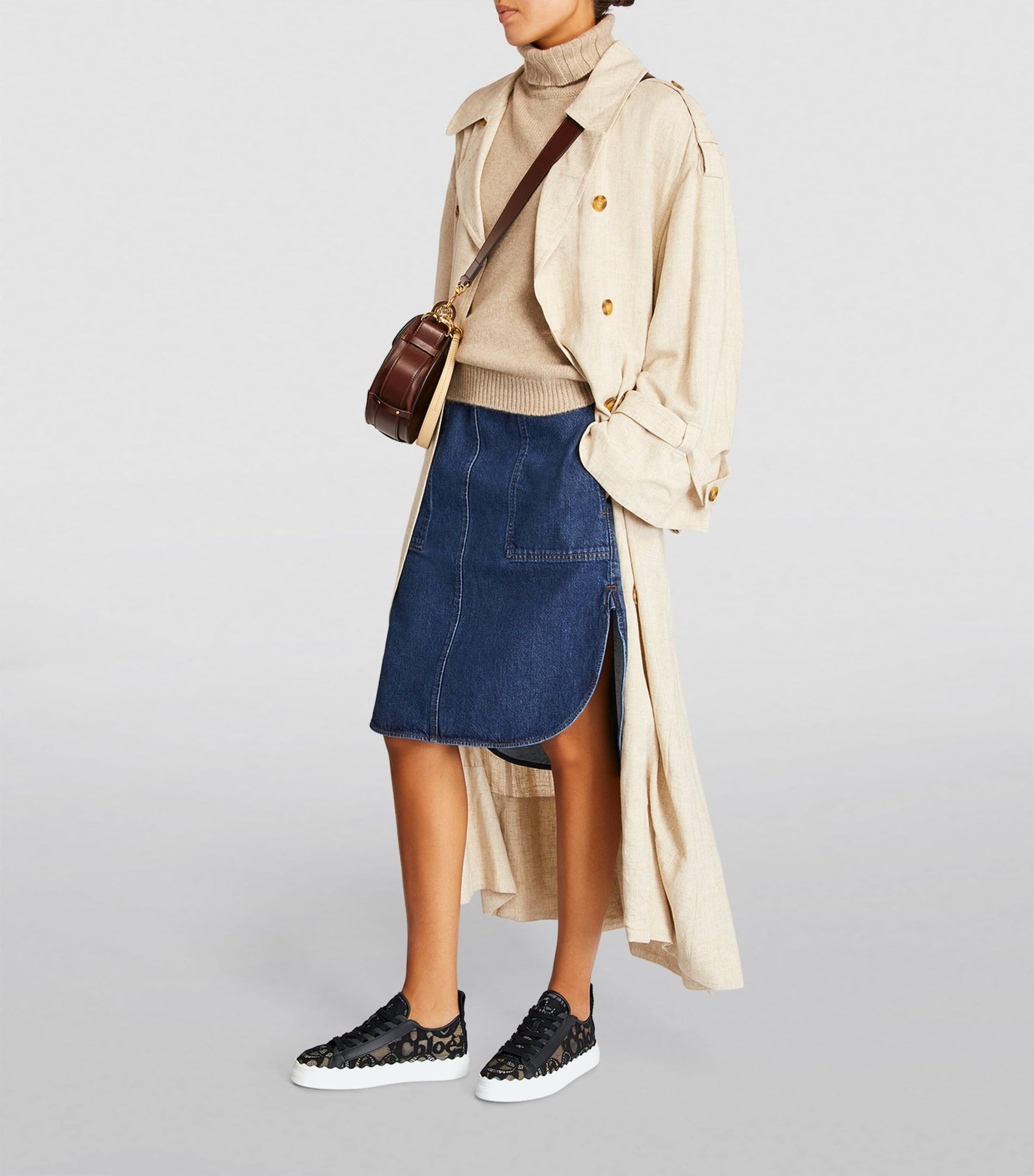 Chloé Black Lace Lauren Sneakers