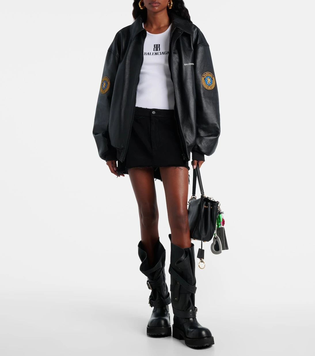 Balenciaga - Venom leather combat boots