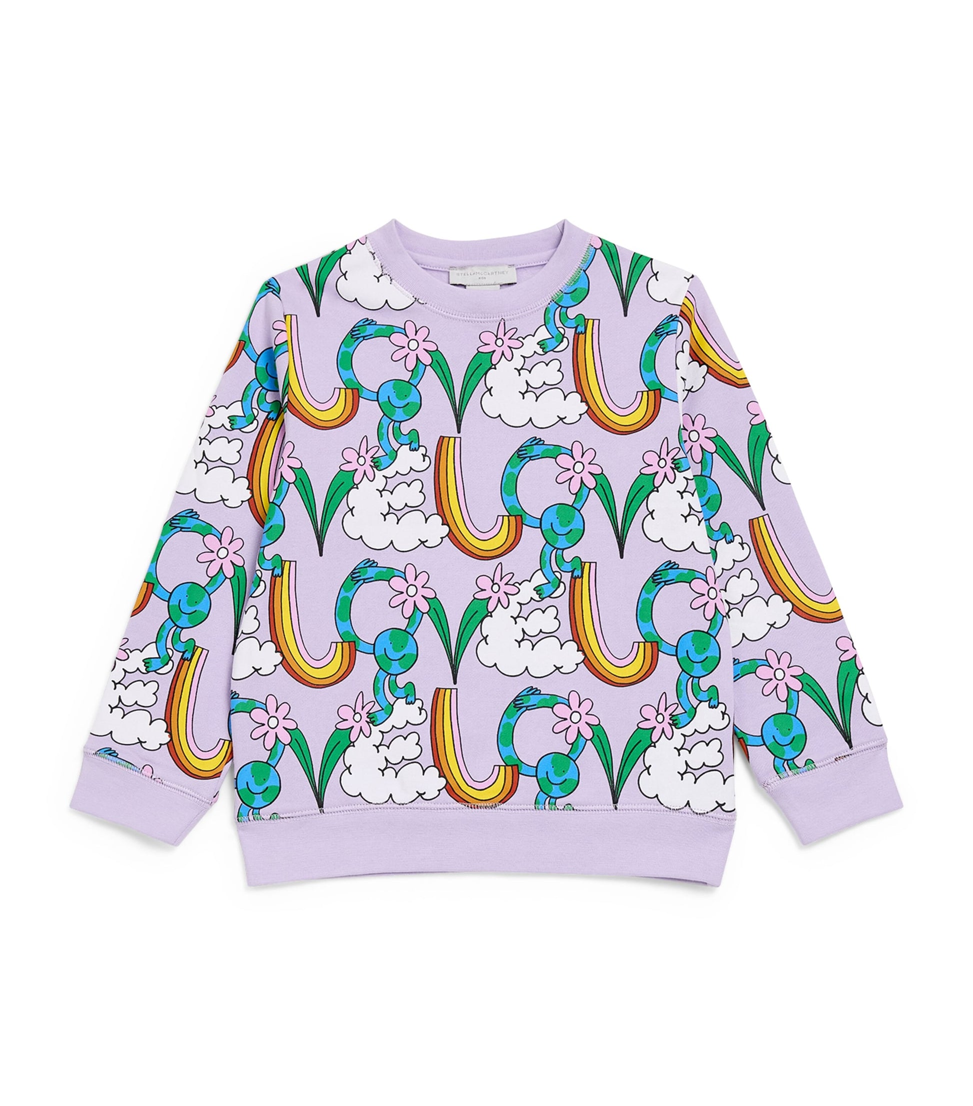 Stella McCartney Kids Cotton Earth Friends Sweatshirt (3-14+ Years)