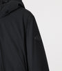 Black Down Mid-Length Hooded Nylon Coat