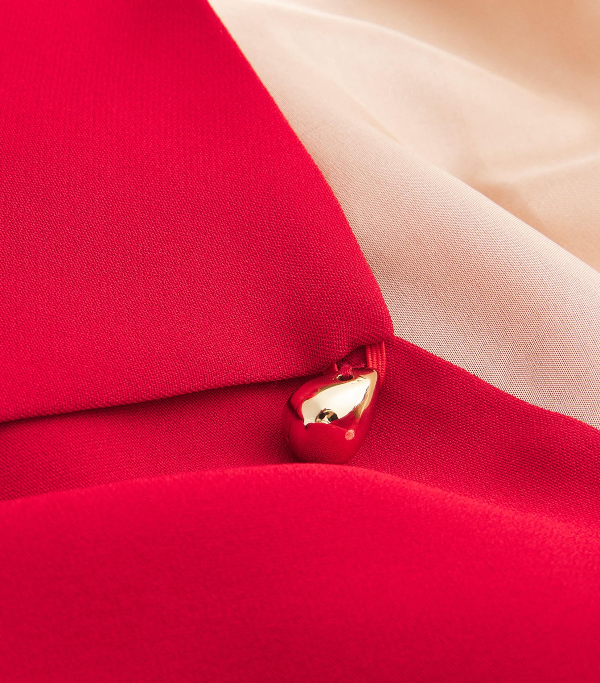 Carven Red Crepe Midi Dress