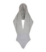 Balmain Grey Draped Hooded Bodysuit